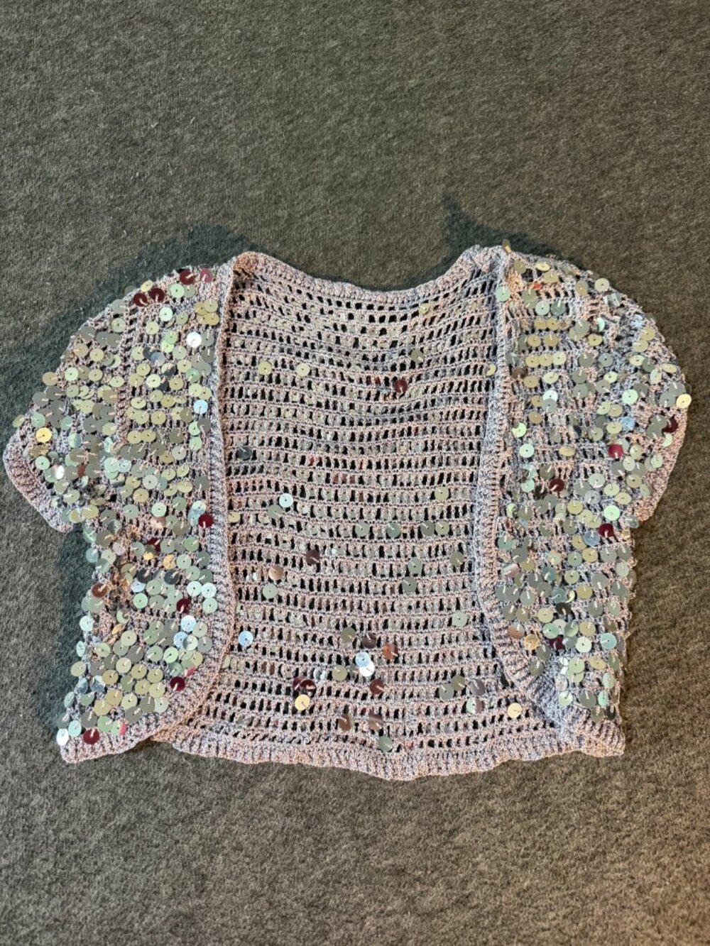 Sequin Cropped Cardigan